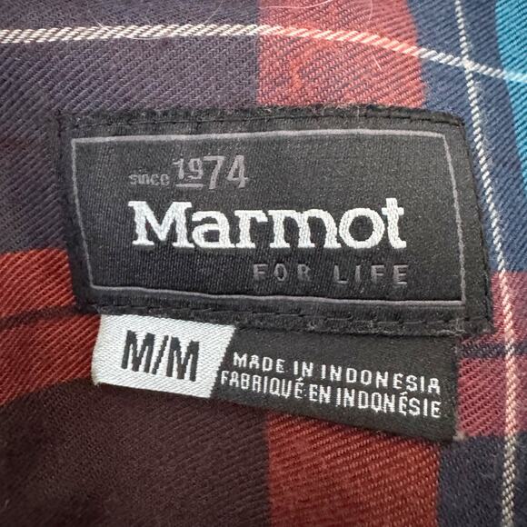 Marmot Men's Anderson Lightweight Flannel Rare Mallard Green Plaid Medium - Picture 6 of 7